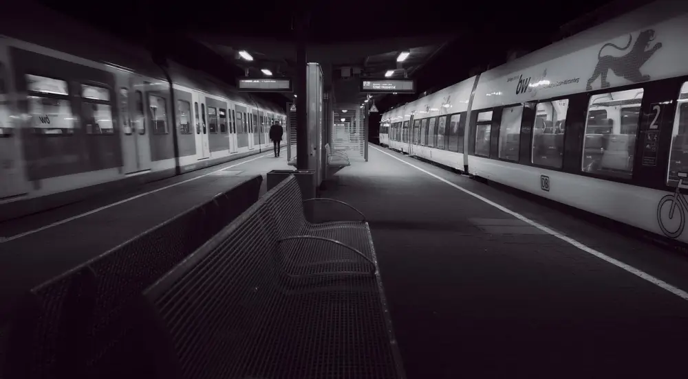 Last train, platform, night, train, transport, schwäbisch hall, hessental, regional train, illustrating regional reporting
